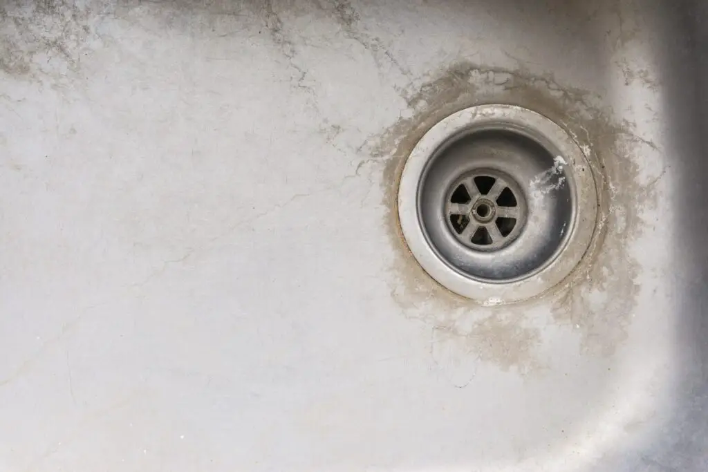 how to remove chemical stains from stainless steel sink